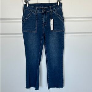 NWT Yewfirm Dark Blue Women's flare bootcut cut ankle length Jeans